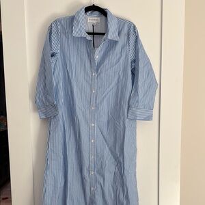 NWT Navybleu Sankaty Blue Stripe Dress - Design Darling for NAVYBLEU